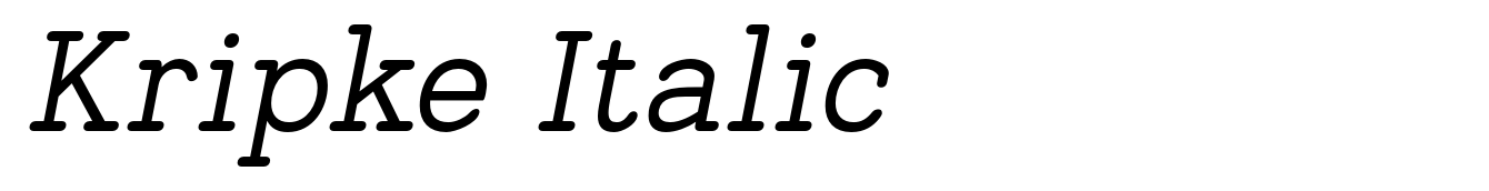 Kripke Italic
